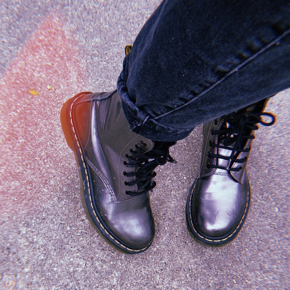 Size 7 Metallic Doc Martens, lightly used